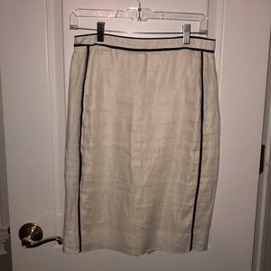 White and black skirt